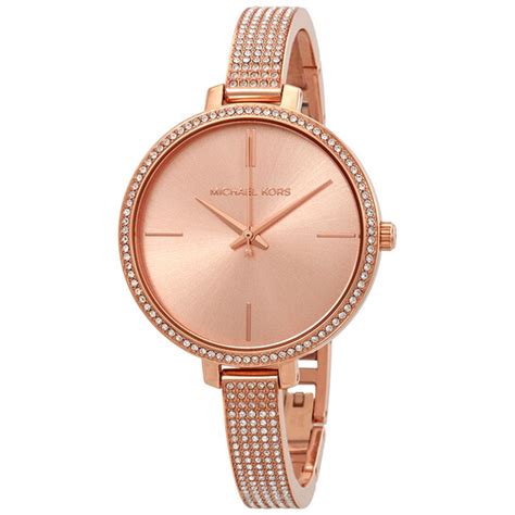 michael kors jaryn crystal rose gold